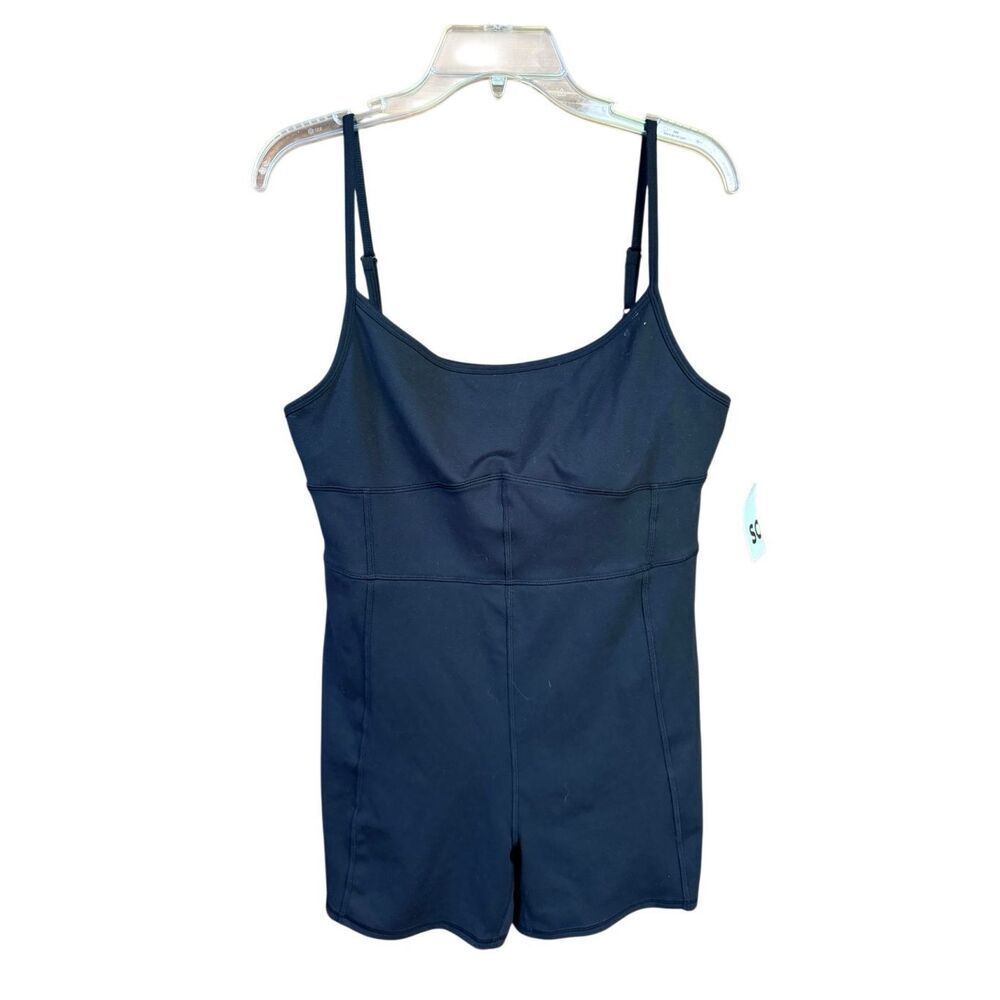 So sporty Unitard Romper Black Sz L NWT